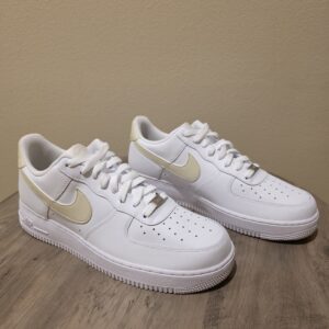 SIZE 11.5 - Nike Air Force 1 07 White Light Khaki FJ4146-111 AF1 SNEAKERS New