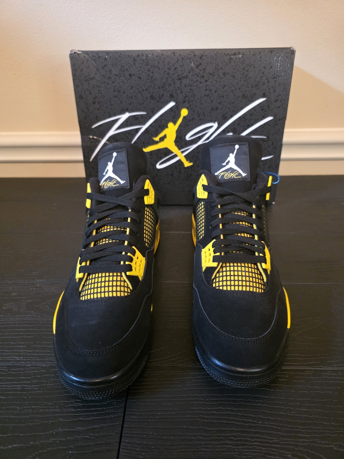 Jordan Air Jordan 4 Retro Thunder Black/Tour Yellow Men's Sneakers DH6927-017 - Image 3
