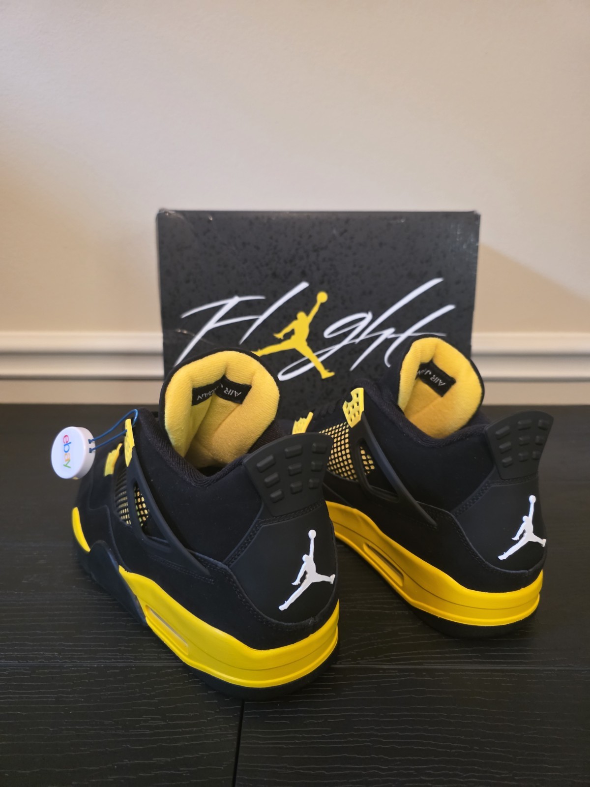 Jordan Air Jordan 4 Retro Thunder Black/Tour Yellow Men's Sneakers DH6927-017 - Image 11