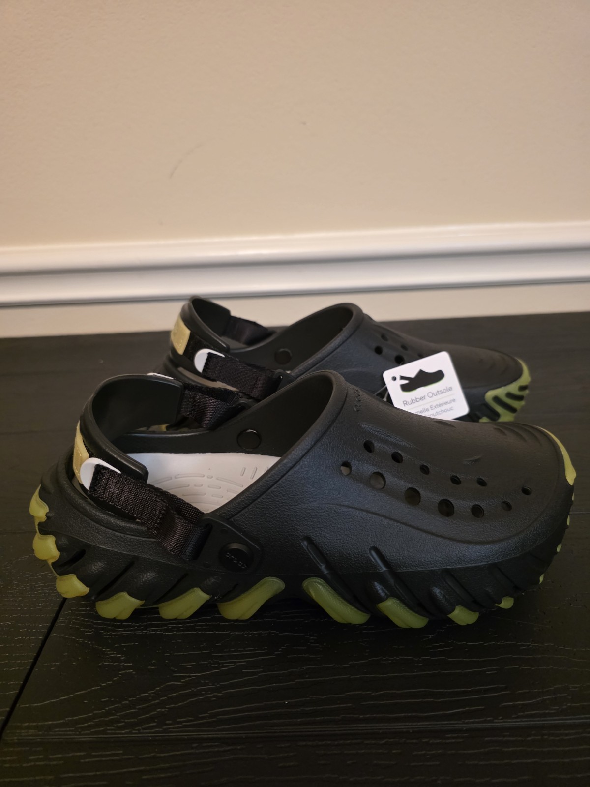 Crocs Echo Icy Ro Clog Men's US 6 / Women's 8 Black/Green Slip-On 211458-001 - Image 2