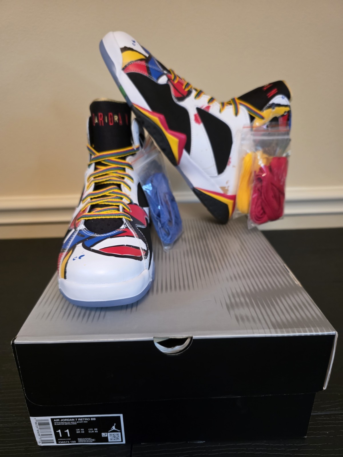 Jordan Air Jordan 7 Retro "Miro" BB High Top Lace Up Men's Size 11 IQ6573-100 - Image 2