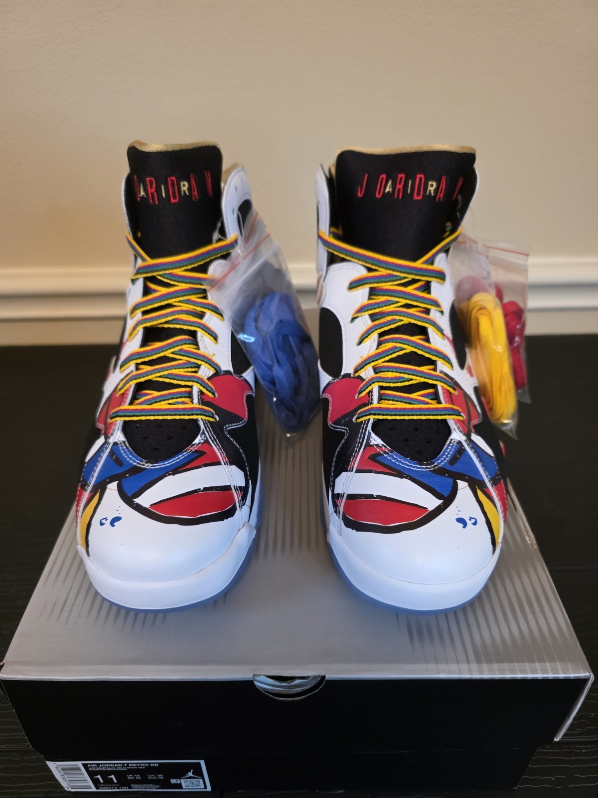Jordan Air Jordan 7 Retro "Miro" BB High Top Lace Up Men's Size 11 IQ6573-100 - Image 3