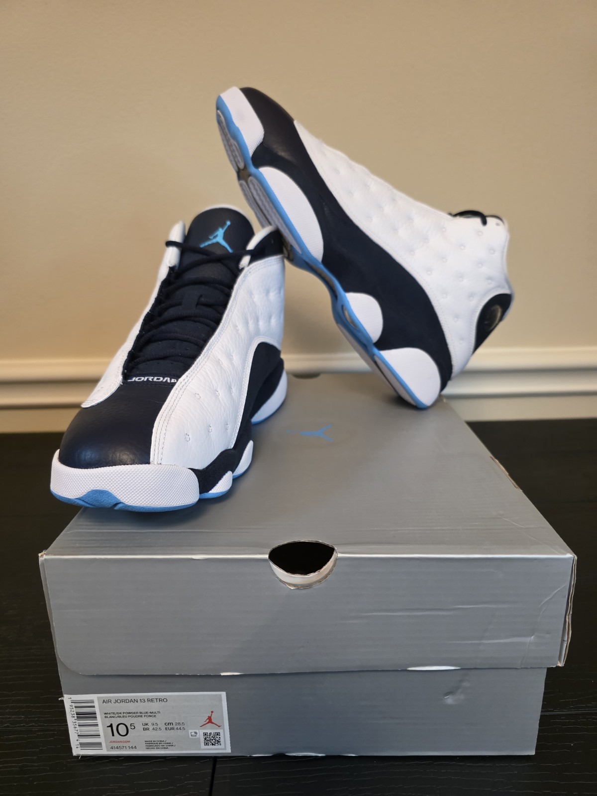 Jordan Air Jordan 13 Retro Obsidian White/Dark Powder Blue 2021 414571-144 - Image 2