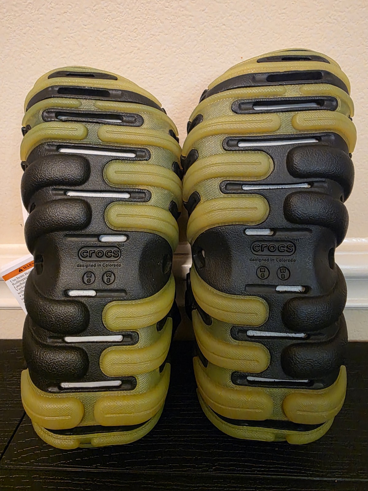 Crocs Echo Icy Ro Clog Men's US 6 / Women's 8 Black/Green Slip-On 211458-001 - Image 5