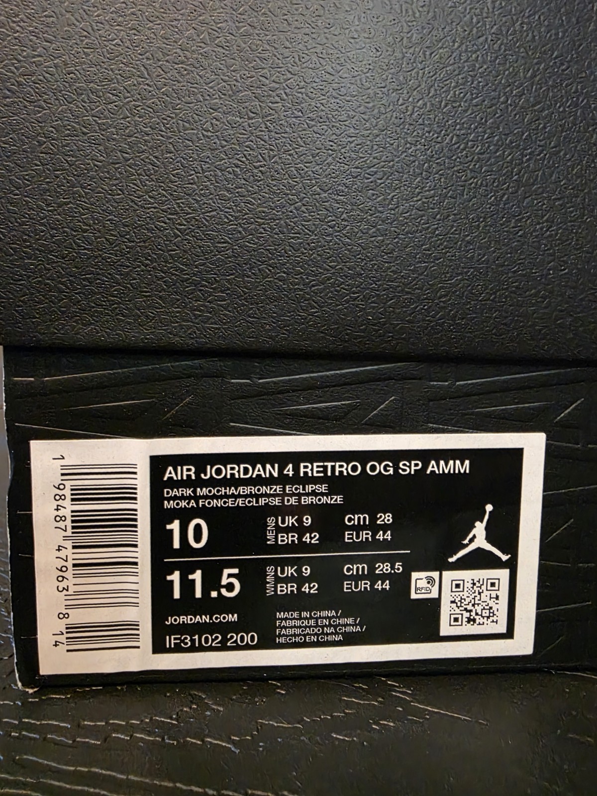 Jordan A Ma Maniére x Air Jordan 4 Retro Dark Mocha IF3102-200 Men's Size 10 - Image 14