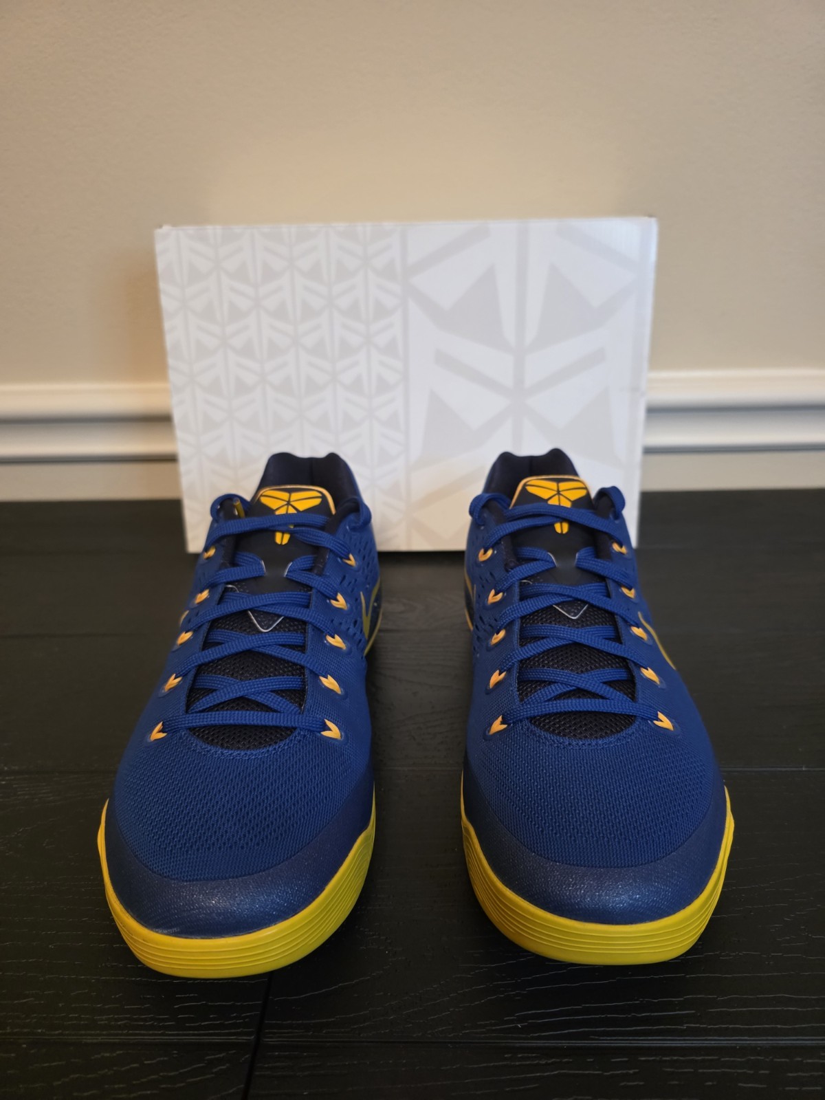 Nike Kobe 9 EM Gym Blue/University Gold/Obsidian Low Basketball Shoes 646701-474 - Image 3