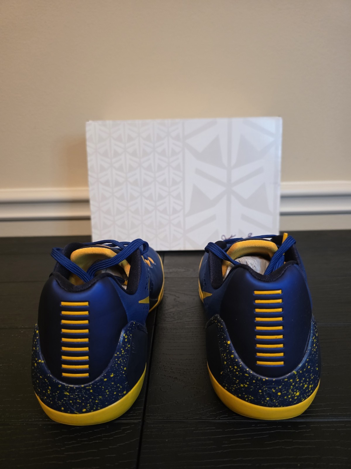 Nike Kobe 9 EM Gym Blue/University Gold/Obsidian Low Basketball Shoes 646701-474 - Image 8