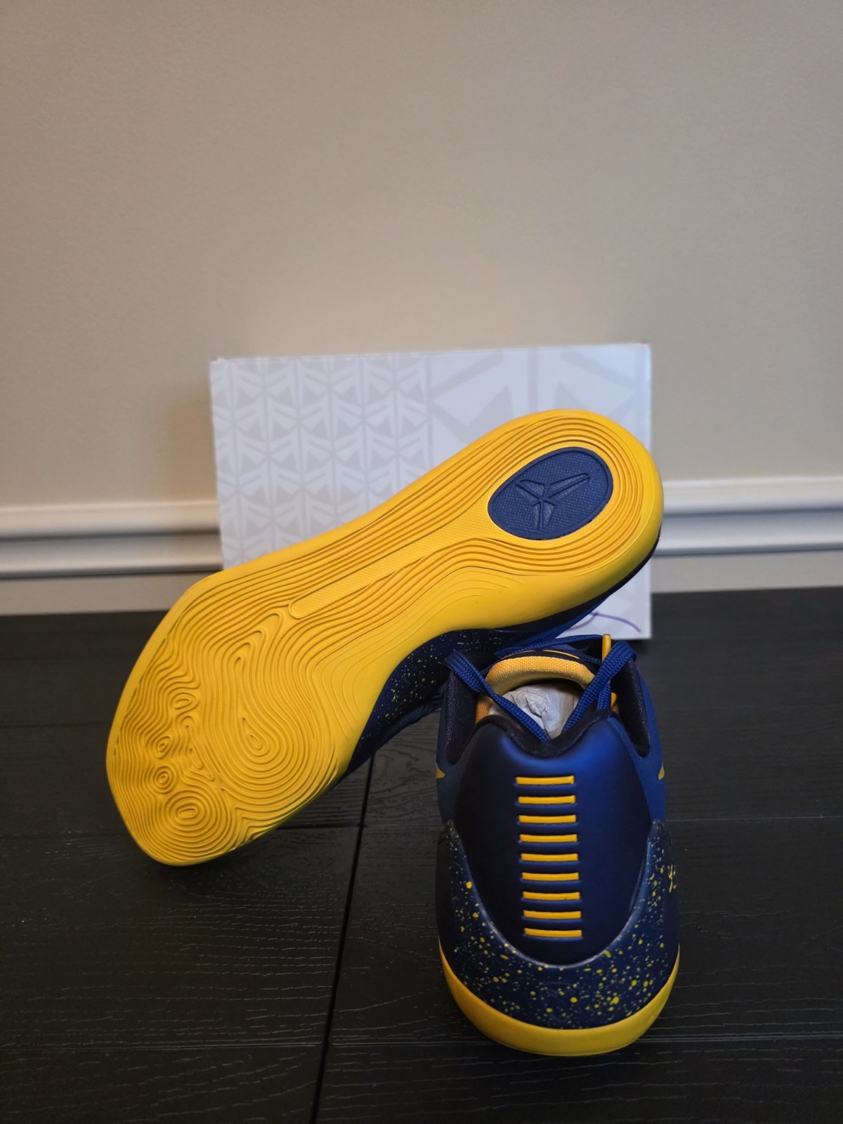Nike Kobe 9 EM Gym Blue/University Gold/Obsidian Low Basketball Shoes 646701-474 - Image 10