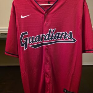 Nike Cleveland Guardians MLB Bieber #57 Red Baseball Jersey Men's Size L