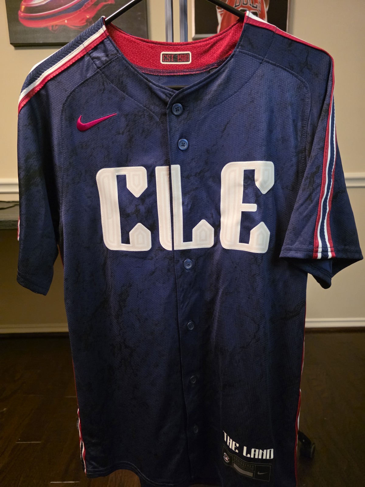 Nike Cleveland Guardians MLB Baseball City Connect Jersey Bieber #57 Mens Size S