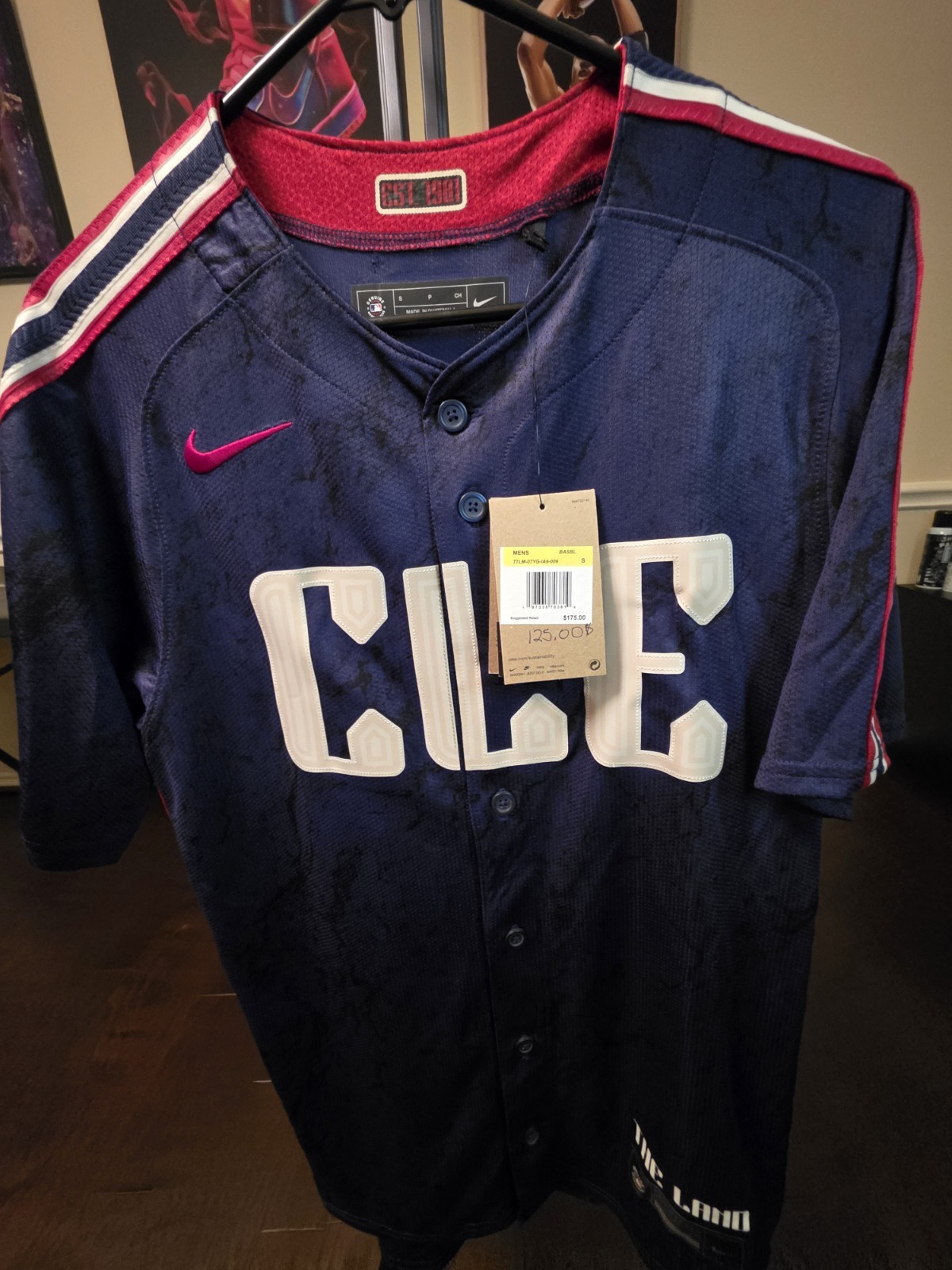 Nike Cleveland Guardians MLB Baseball City Connect Jersey Bieber #57 Mens Size S - Image 3