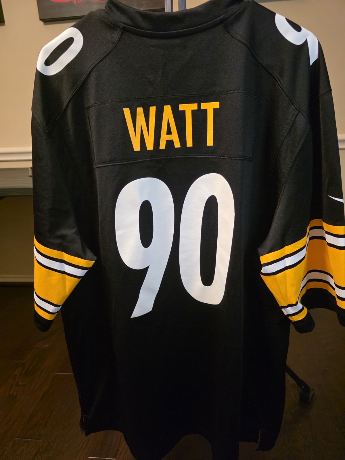 Nike Pittsburgh Steelers T.J. Watt #90 On-Field Jersey Men's XL Black - Image 4