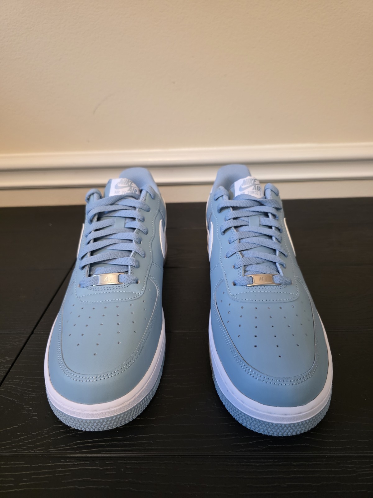 Nike Air Force 1 '07 Low Top Men's Sneakers Old Blue/White Leather FJ4146-403 - Image 2