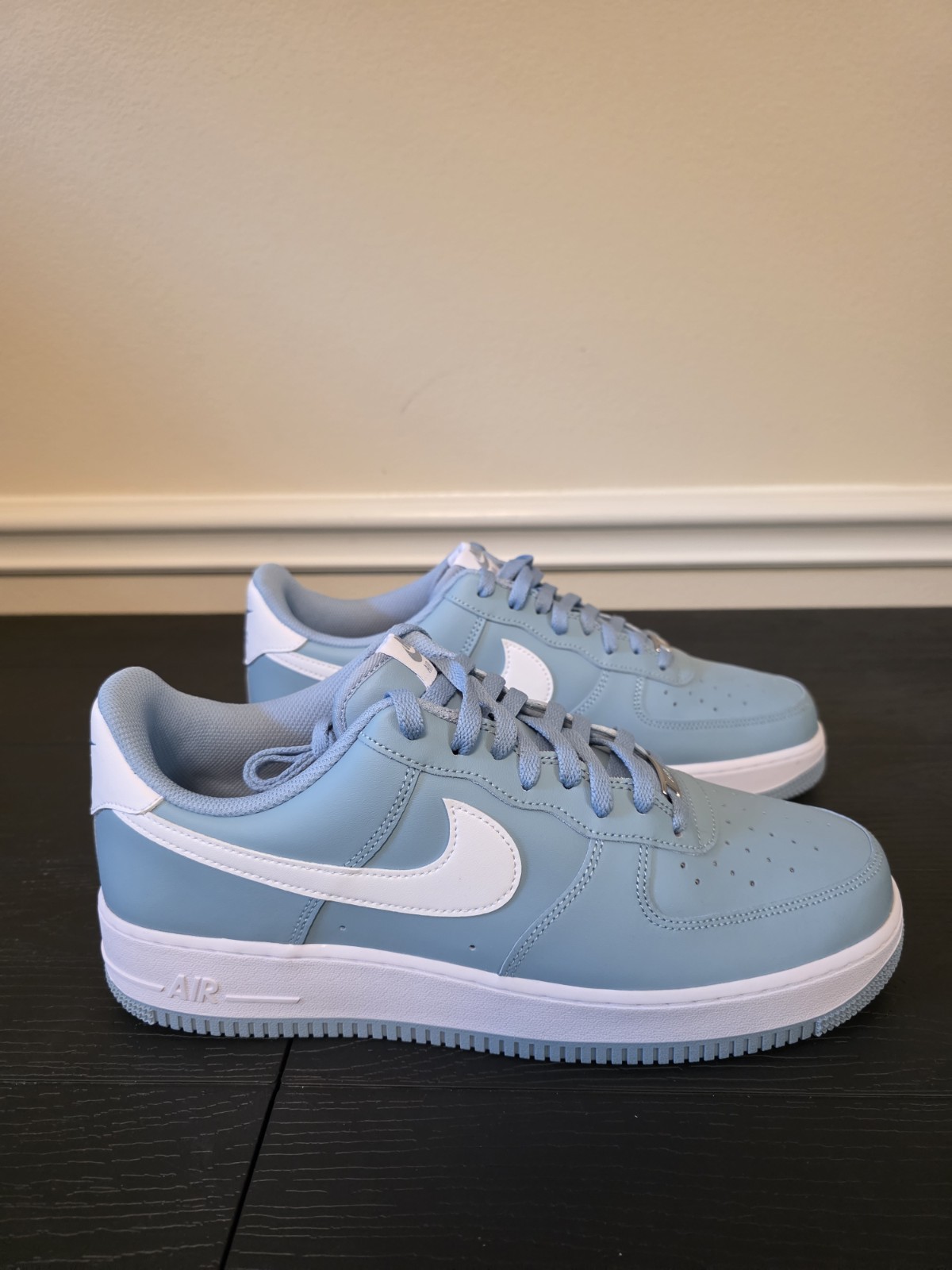 Nike Air Force 1 '07 Low Top Men's Sneakers Old Blue/White Leather FJ4146-403 - Image 6