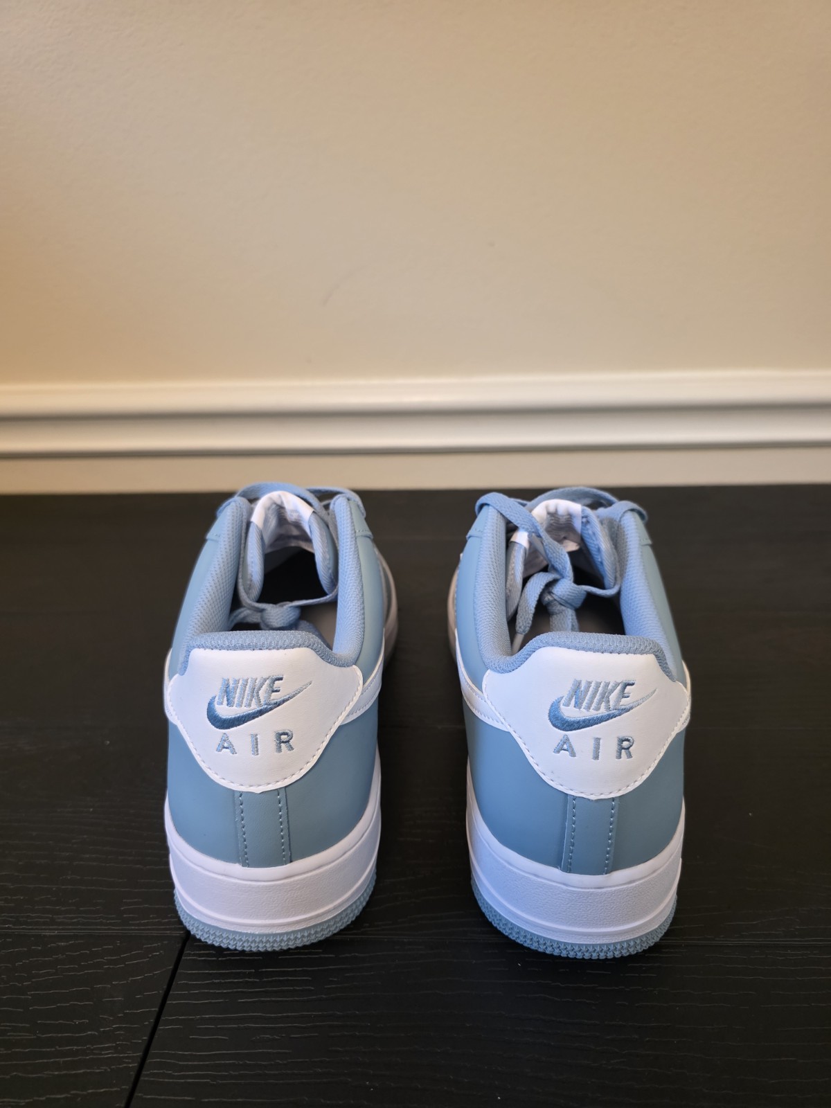 Nike Air Force 1 '07 Low Top Men's Sneakers Old Blue/White Leather FJ4146-403 - Image 7
