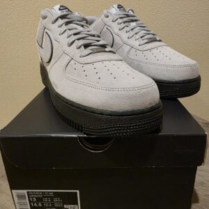 Nike Air Force 1 Low “Light Smoke Grey Suede Black” Men’s Size 13 HQ1966-001 New
