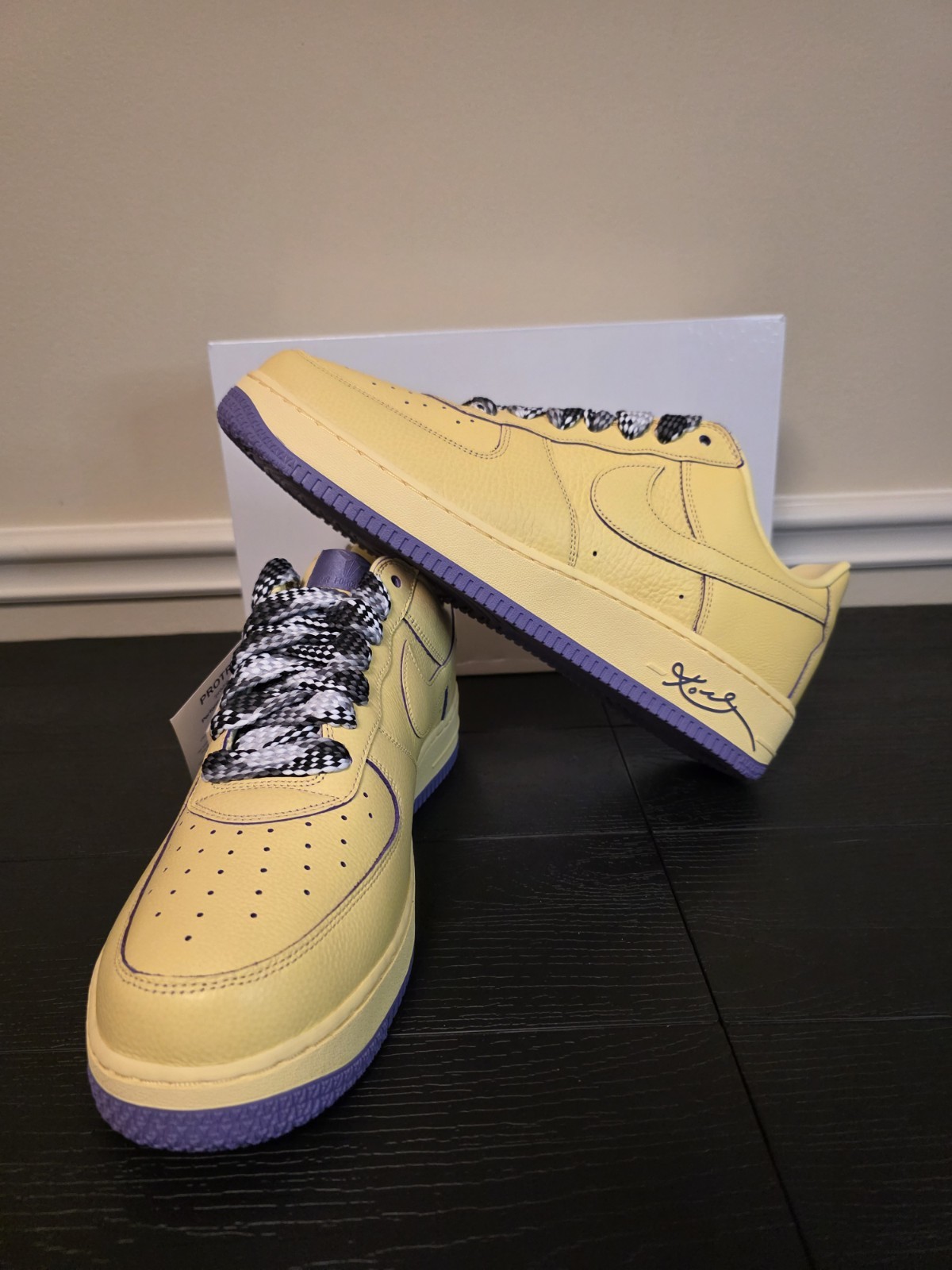 Nike Kobe Bryant Air Force 1 Low Protro Mamba Mentality Yellow HV9408-700 - Image 2