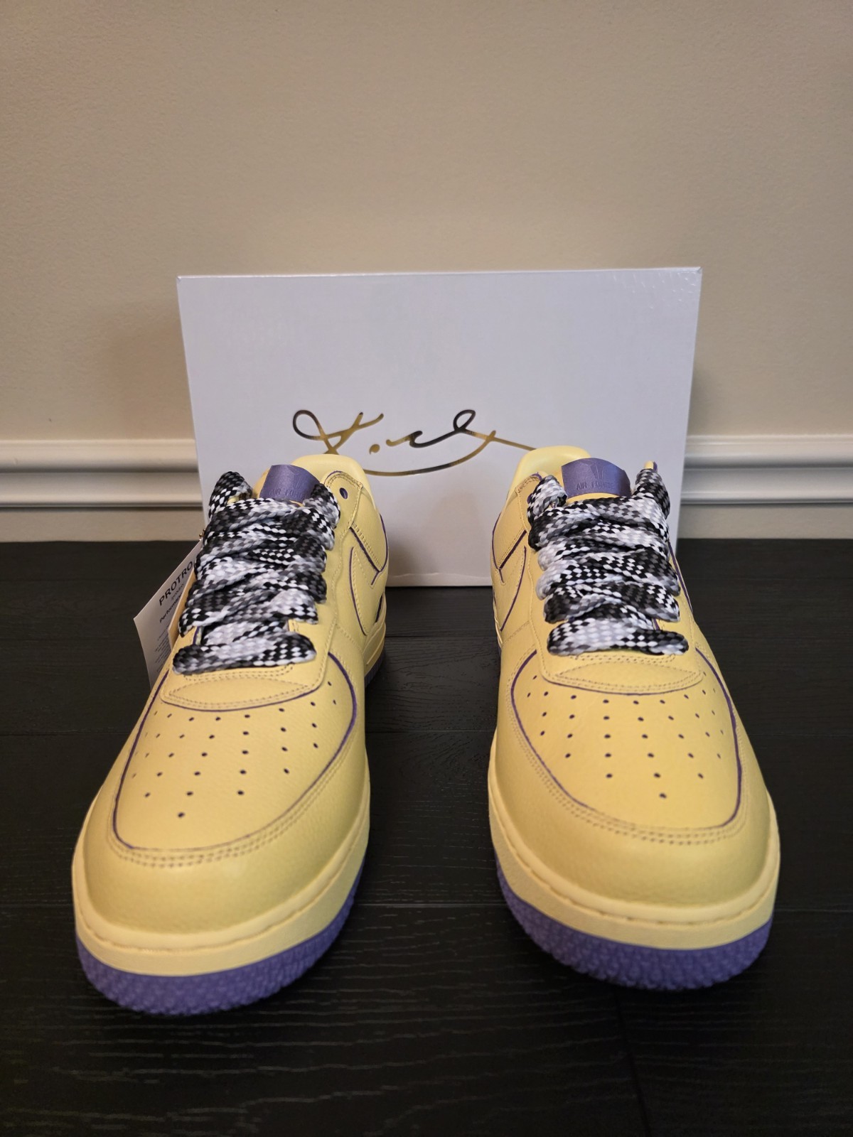 Nike Kobe Bryant Air Force 1 Low Protro Mamba Mentality Yellow HV9408-700 - Image 4