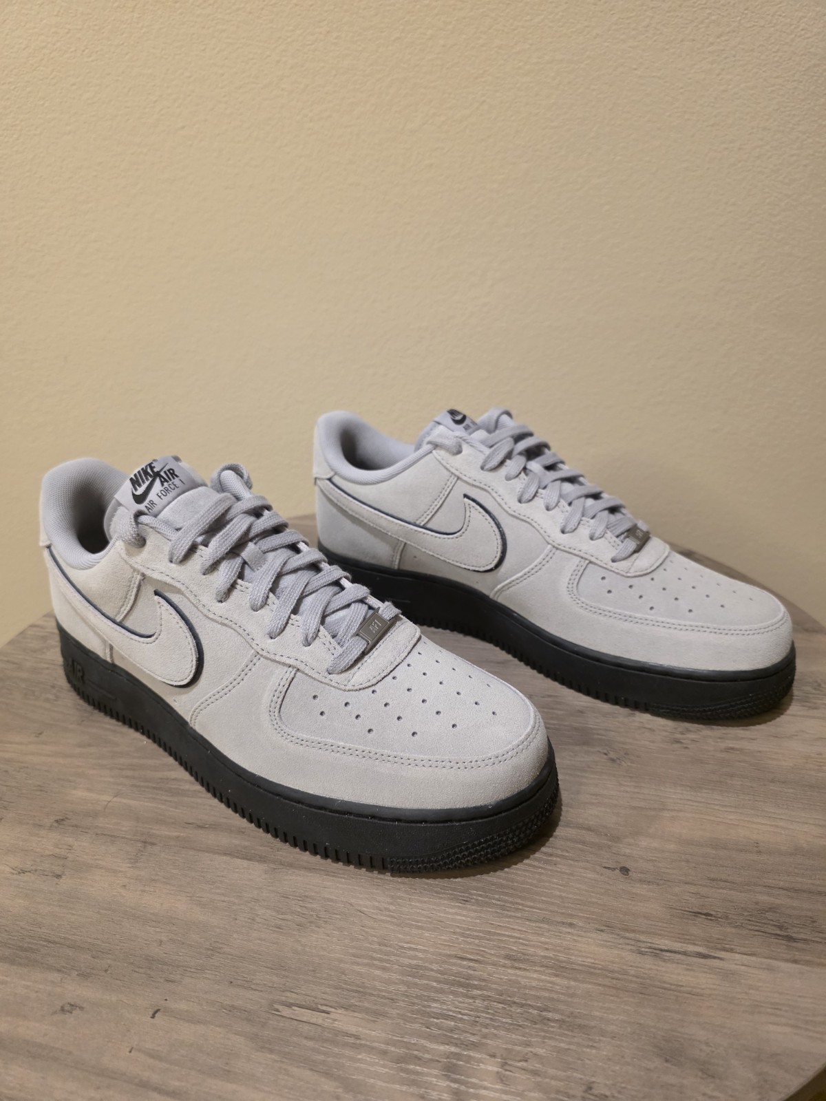 Nike Air Force 1 Low “Light Smoke Grey Suede Black” Men’s Size 12 HQ1966-001 New - Image 5