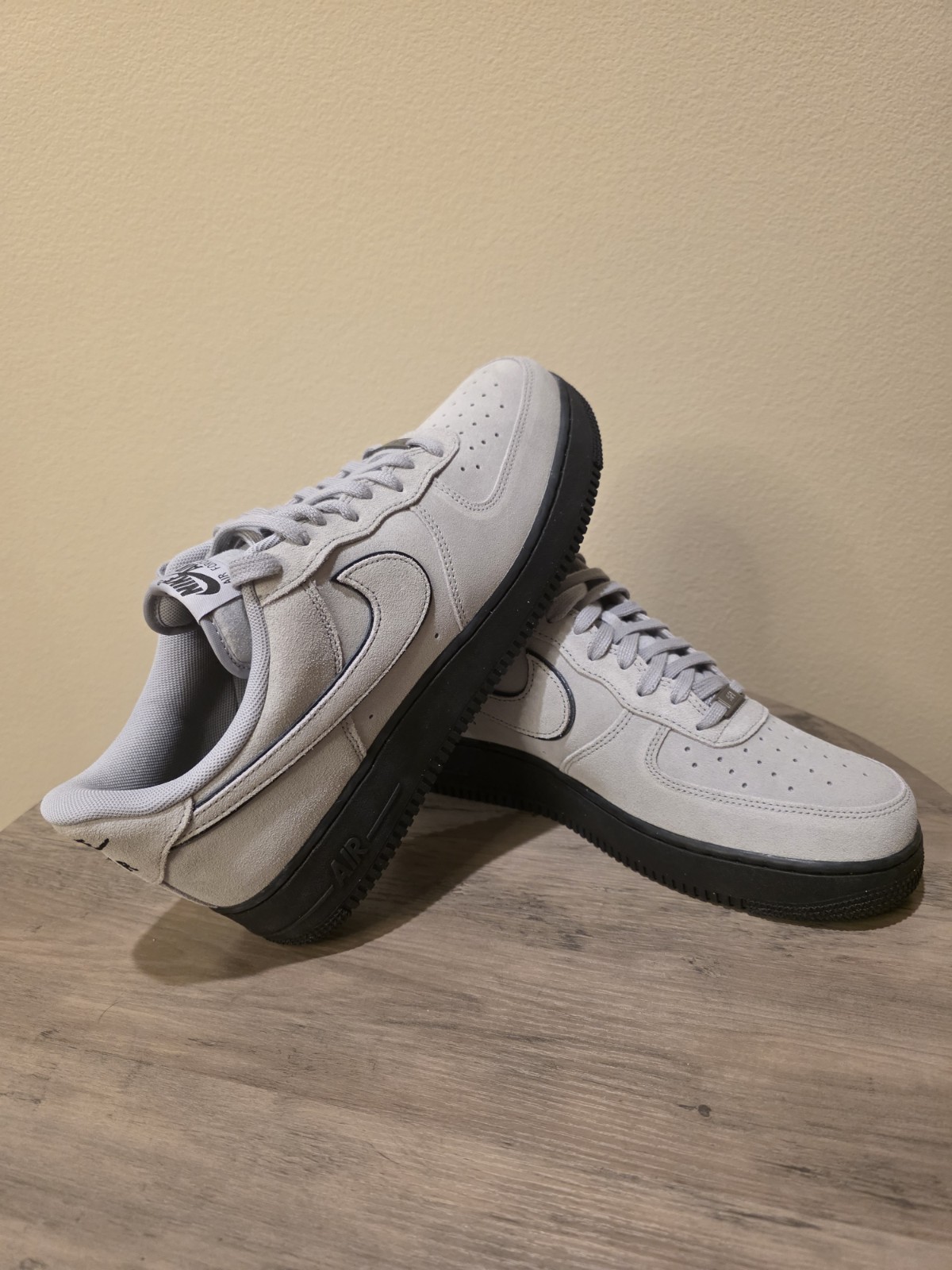 Nike Air Force 1 Low “Light Smoke Grey Suede Black” Men’s Size 12 HQ1966-001 New - Image 6
