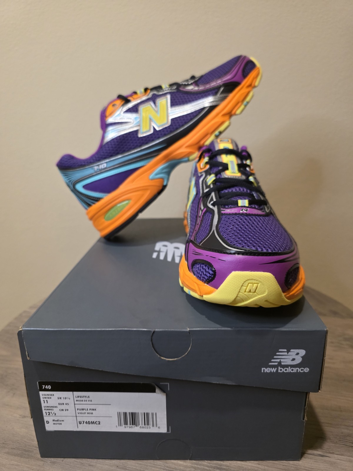 New Balance Men's Concord Grape Sun Glow U740MC2 Men Size 11 Brand New in Box 🔥