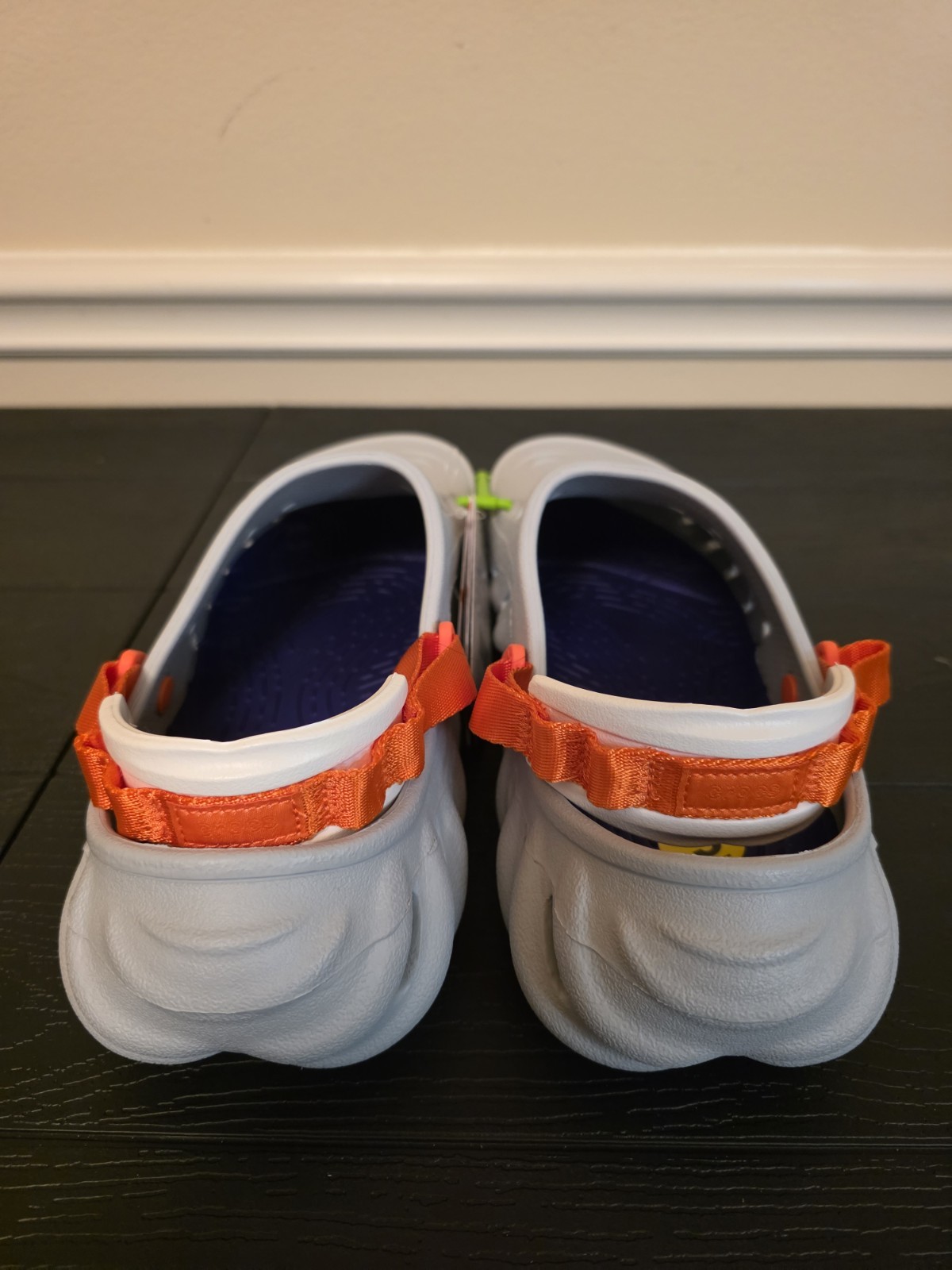 Crocs Echo Clog Men's US 9 Gray/Orange/Blue Slip-On Adjustable 207937-1NM - Image 4