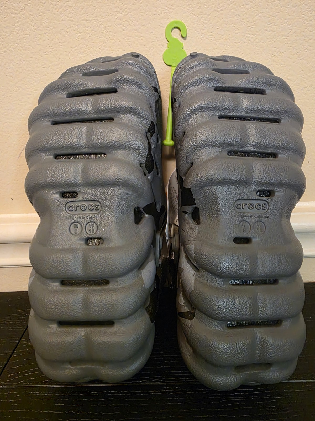 Crocs Echo Duck Camo Clog Men's US 8 Gray/Black Slip-On Strap 211981-082 - Image 5