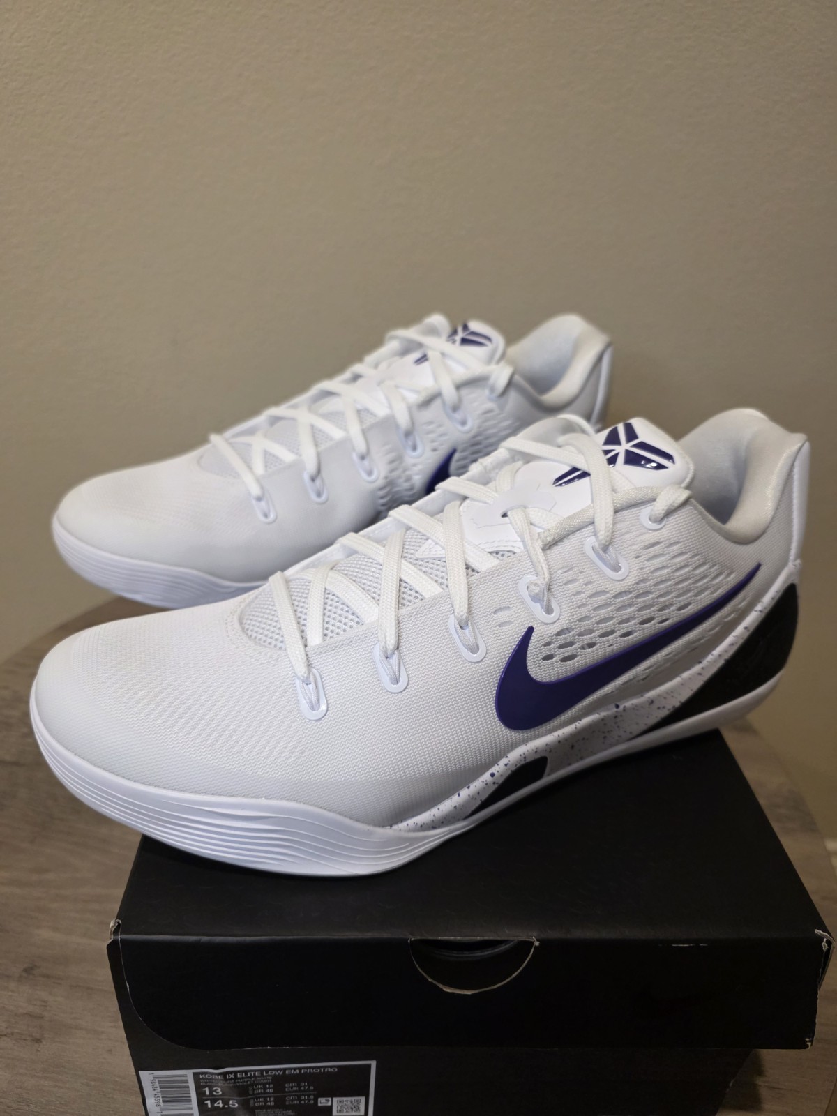 Nike Kobe 9 EM Protro TB Lakers Home IH1401-100 Men's Size 13 Brand New - Image 4