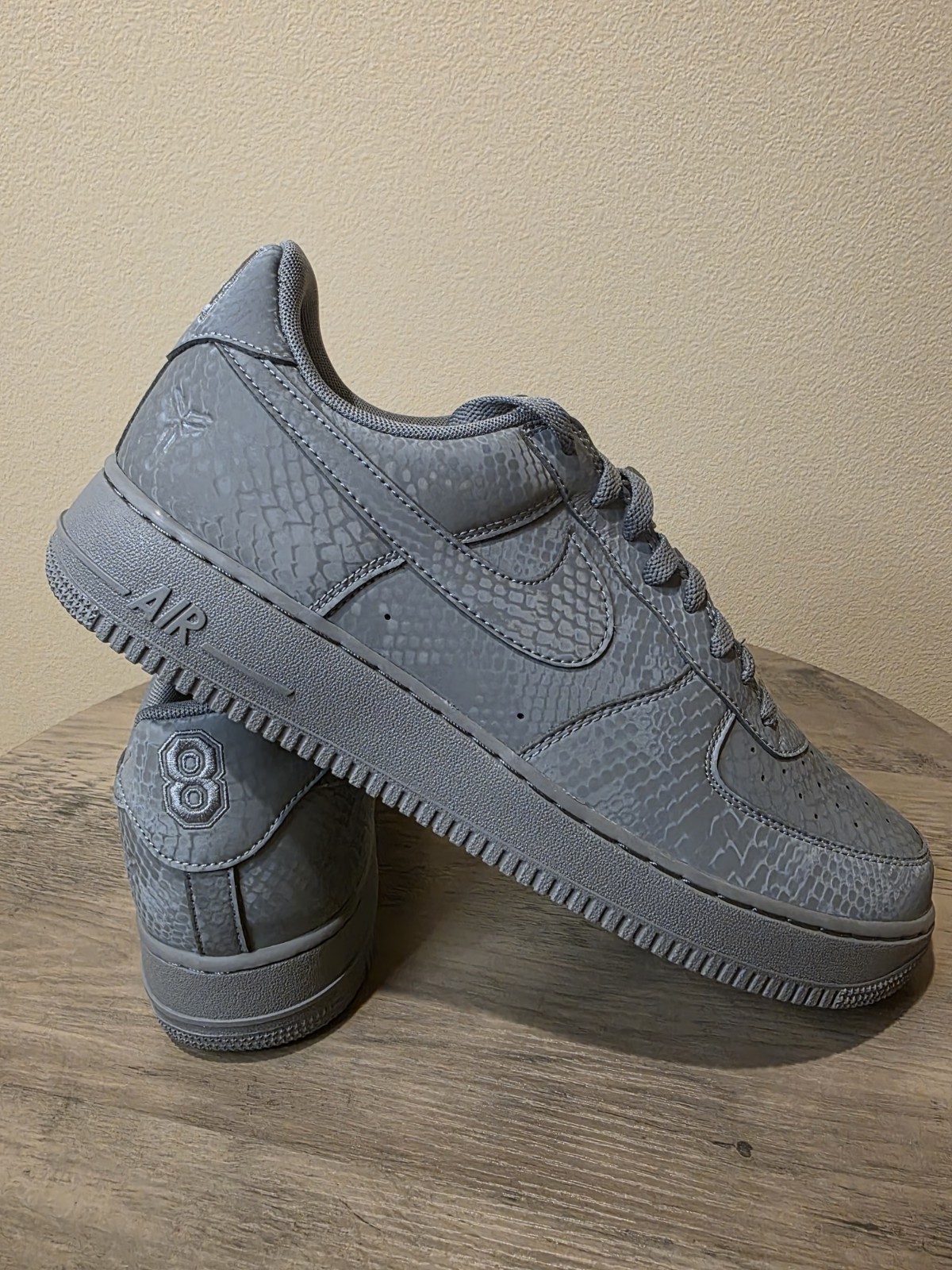 Size 13 - Nike Air Force 1 Low Kobe Bryant Forever Cool Grey IB0018-004 NEW 🔥🔥 - Image 8