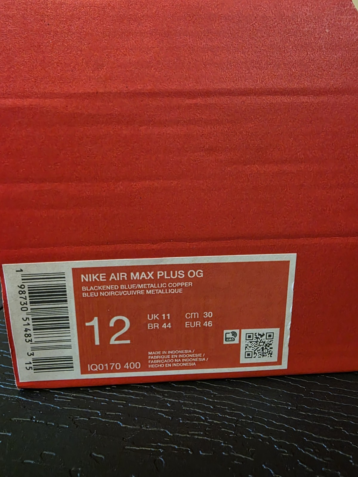 Nike Air Max Plus OG Darkened Blue Metallic Copper Blue Void Obsidian IQ0170-400 - Image 12