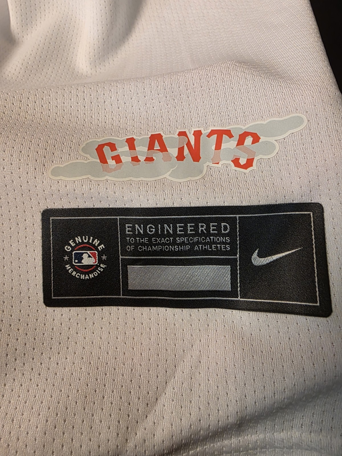 Nike San Francisco Giants City Connect MLB Baseball Jersey White/Orange Size XXL - Image 3