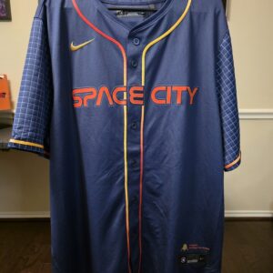 Nike Houston Astros Space City MLB Baseball Jersey Blue/Orange/Yellow Size XXL