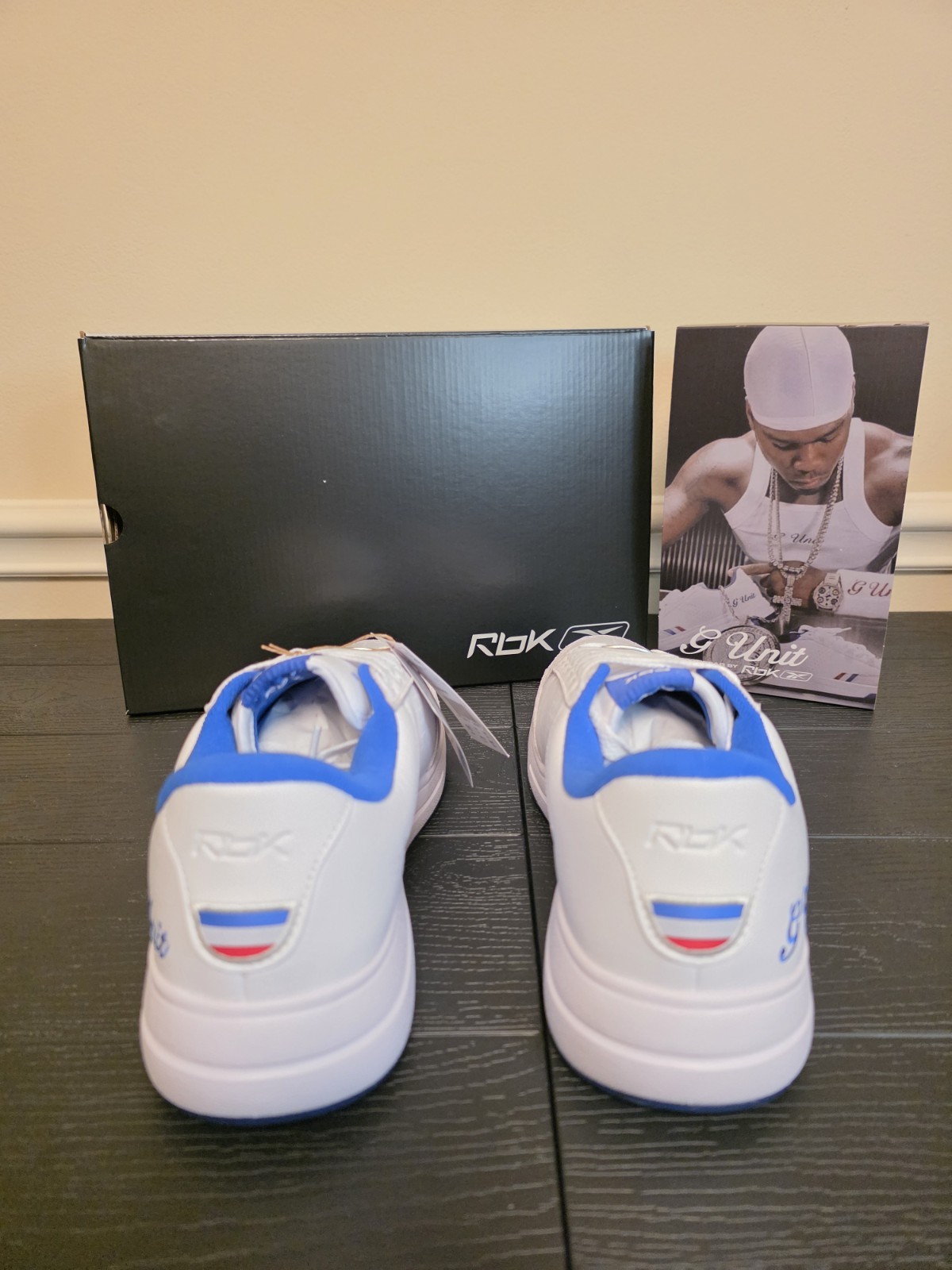 Reebok G-Unit G6 Men's Low Top Sneakers White/Blue/Red/Gray Lace-Up 100289469 - Image 7