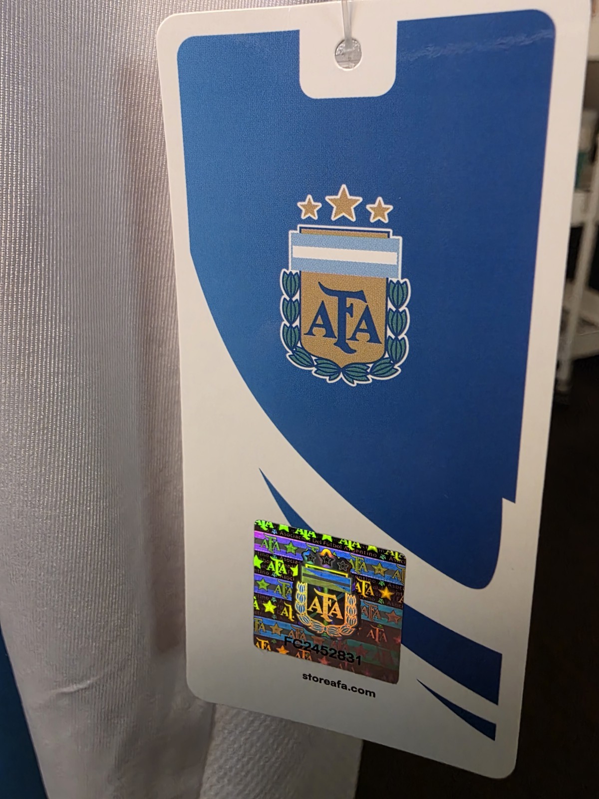 AFA Argentina Lionel Messi #10 Men’s Soccer Jersey 2XL White/Blue - Image 5
