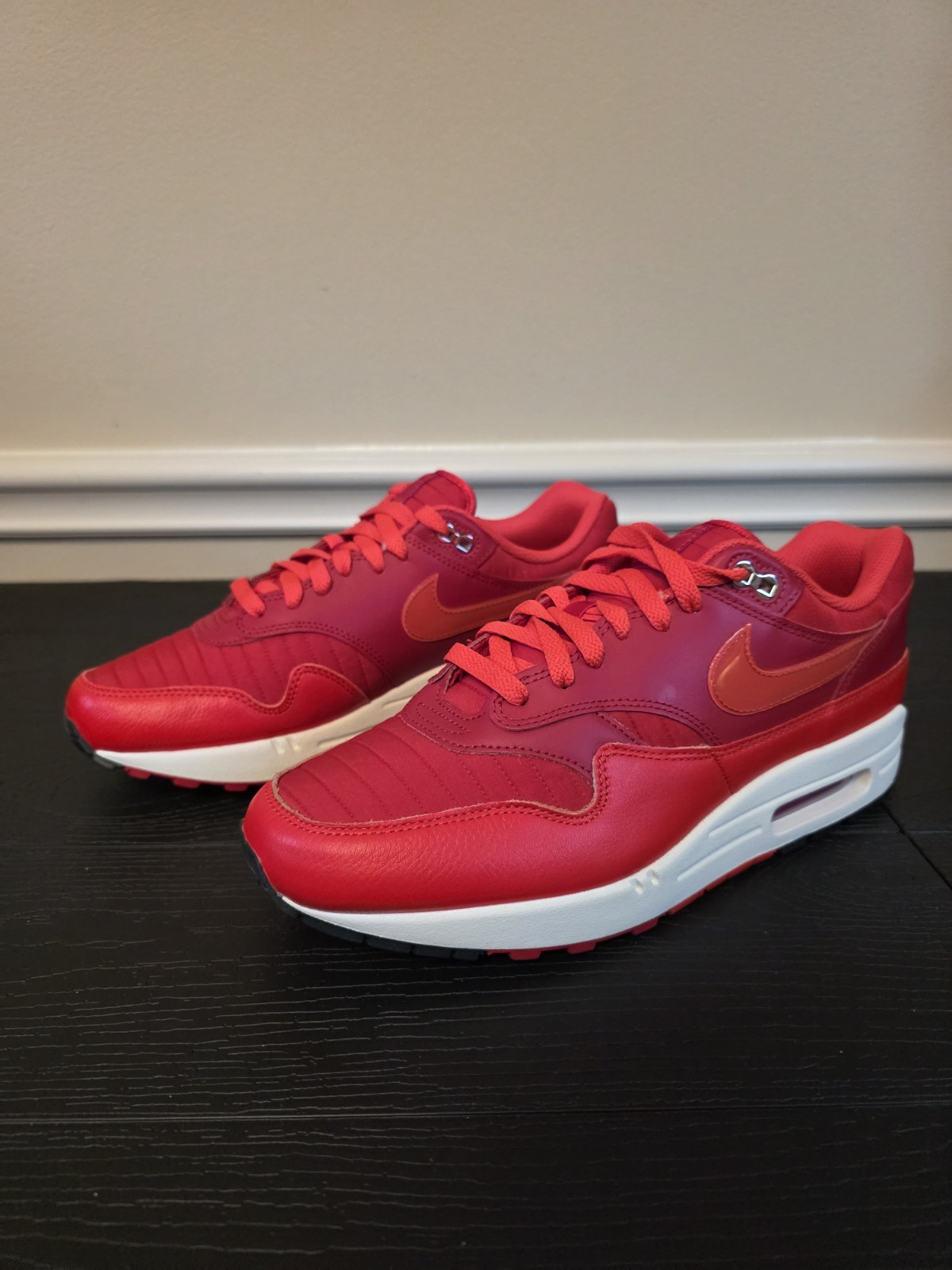 Nike Air Max 1 Men's Low Top Athletic Sneakers Gym Red Crimson HQ3607-687 2024 - Image 4