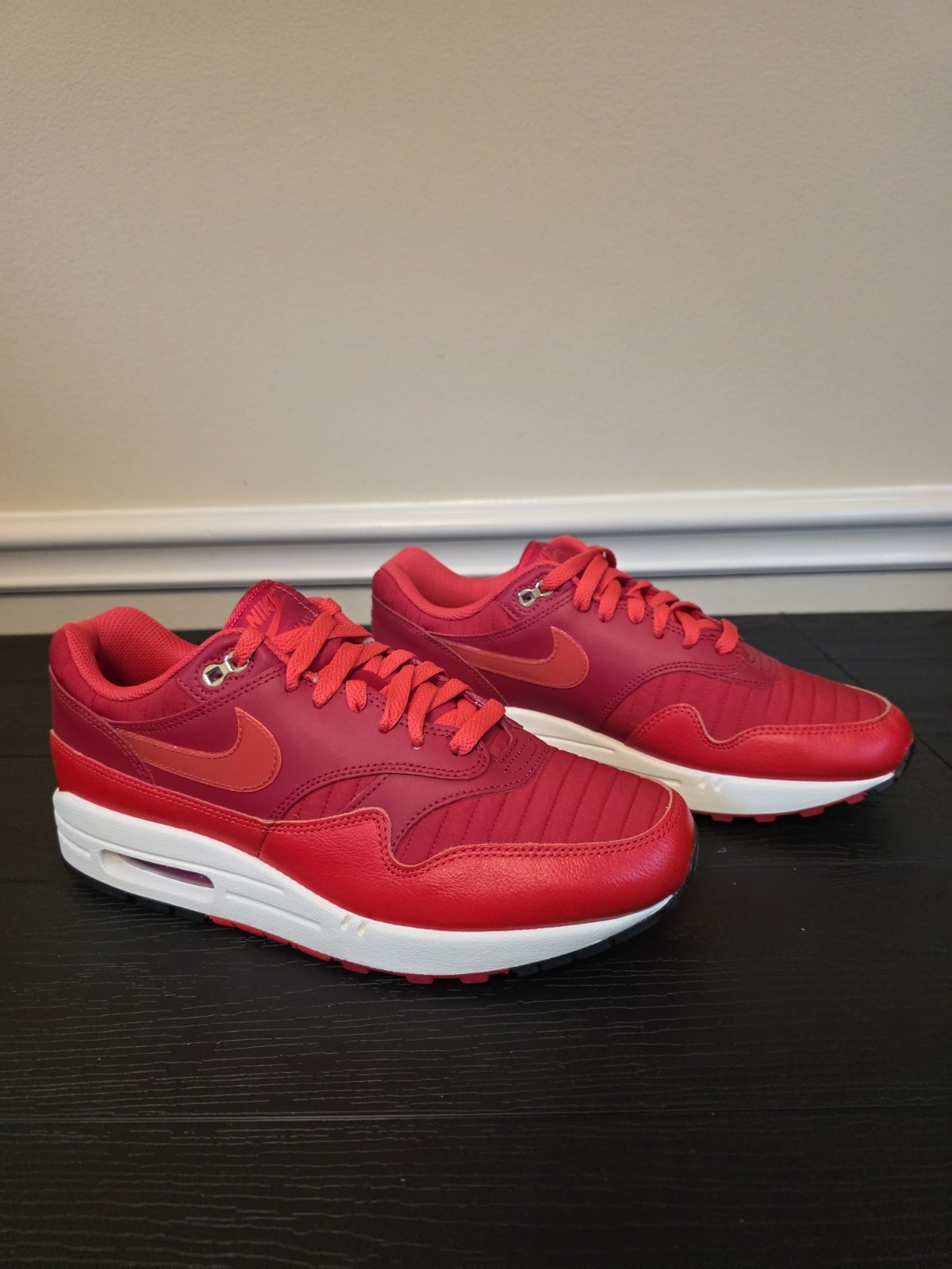 Nike Air Max 1 Men's Low Top Athletic Sneakers Gym Red Crimson HQ3607-687 2024 - Image 5