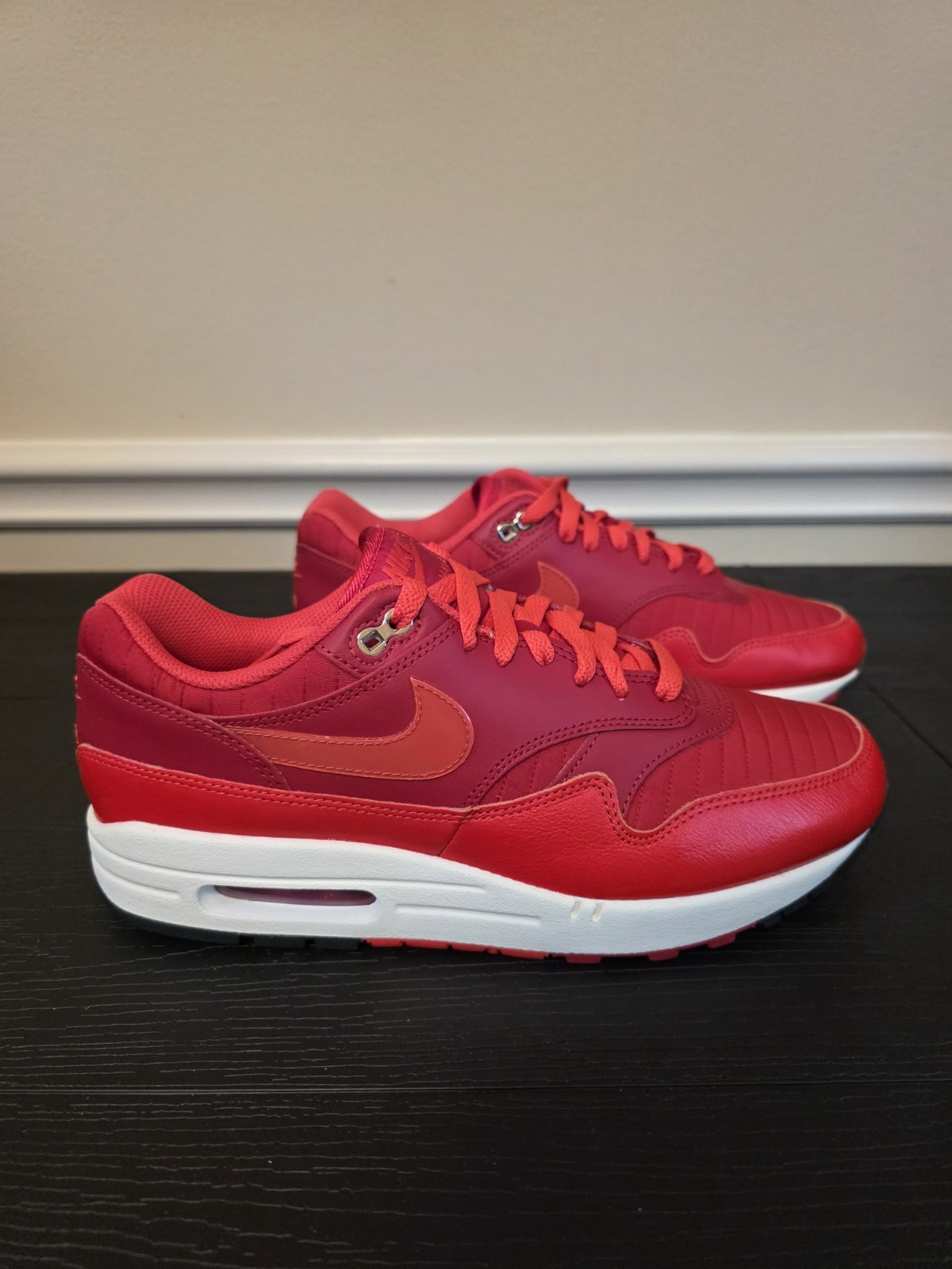 Nike Air Max 1 Men's Low Top Athletic Sneakers Gym Red Crimson HQ3607-687 2024 - Image 6