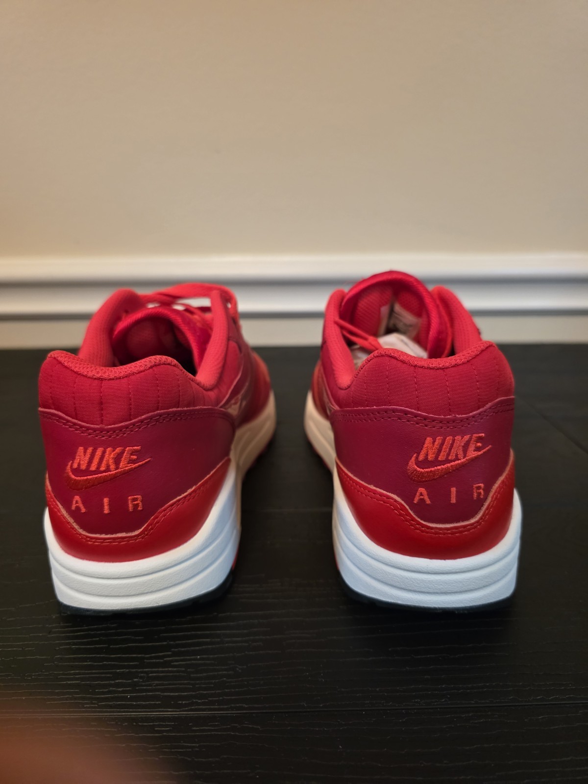 Nike Air Max 1 Men's Low Top Athletic Sneakers Gym Red Crimson HQ3607-687 2024 - Image 7