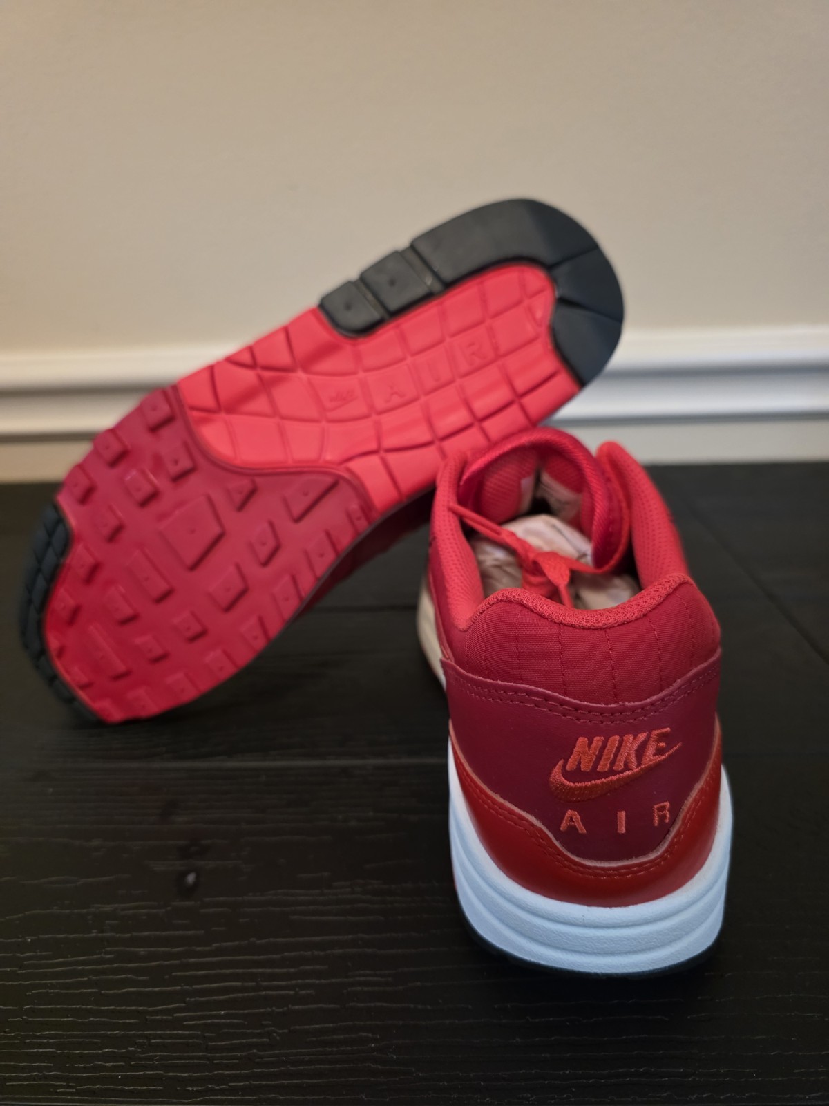 Nike Air Max 1 Men's Low Top Athletic Sneakers Gym Red Crimson HQ3607-687 2024 - Image 9
