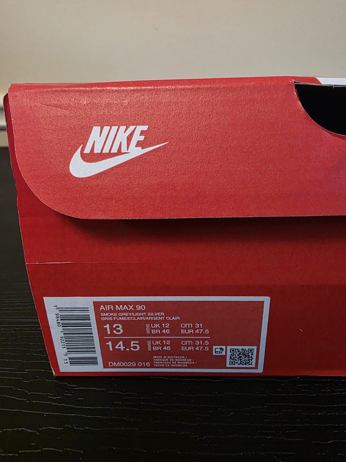 Nike Air Max 90 Smoke Grey Lightening Suede Low Top Men's Sneakers DM0029-016 - Image 3
