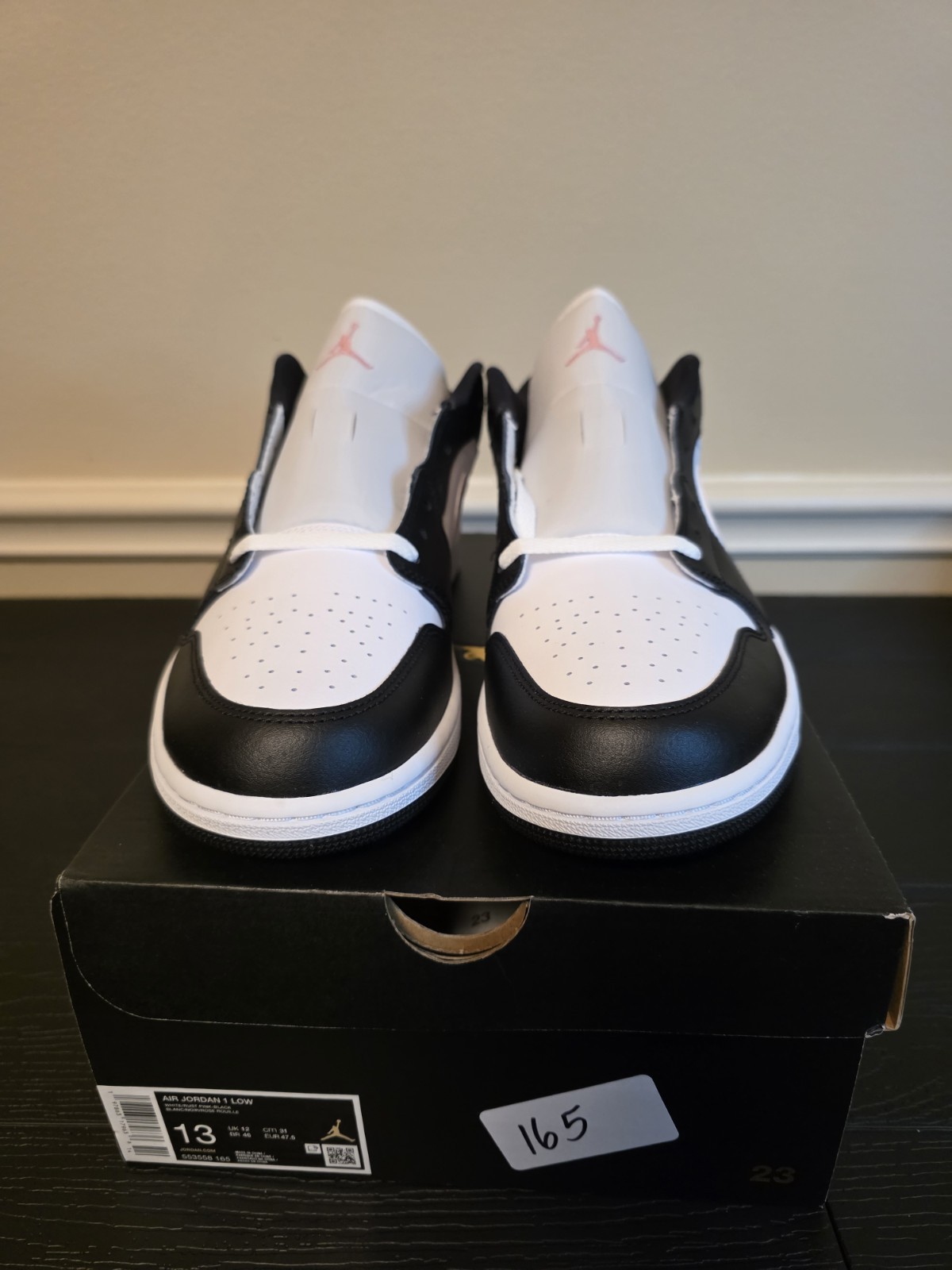 Jordan Air Jordan 1 Low Black Rust Pink Black/White/Rust Pink 553558-165 - Image 2