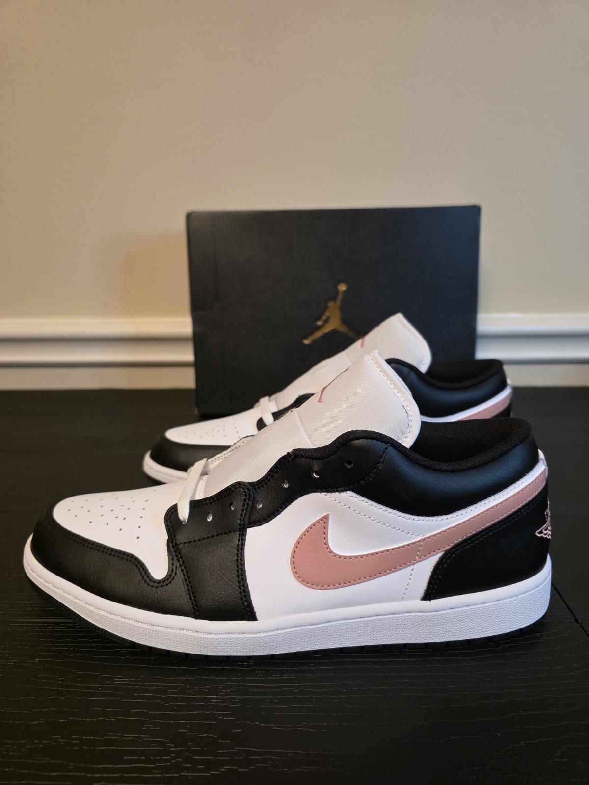 Jordan Air Jordan 1 Low Black Rust Pink Black/White/Rust Pink 553558-165 - Image 7