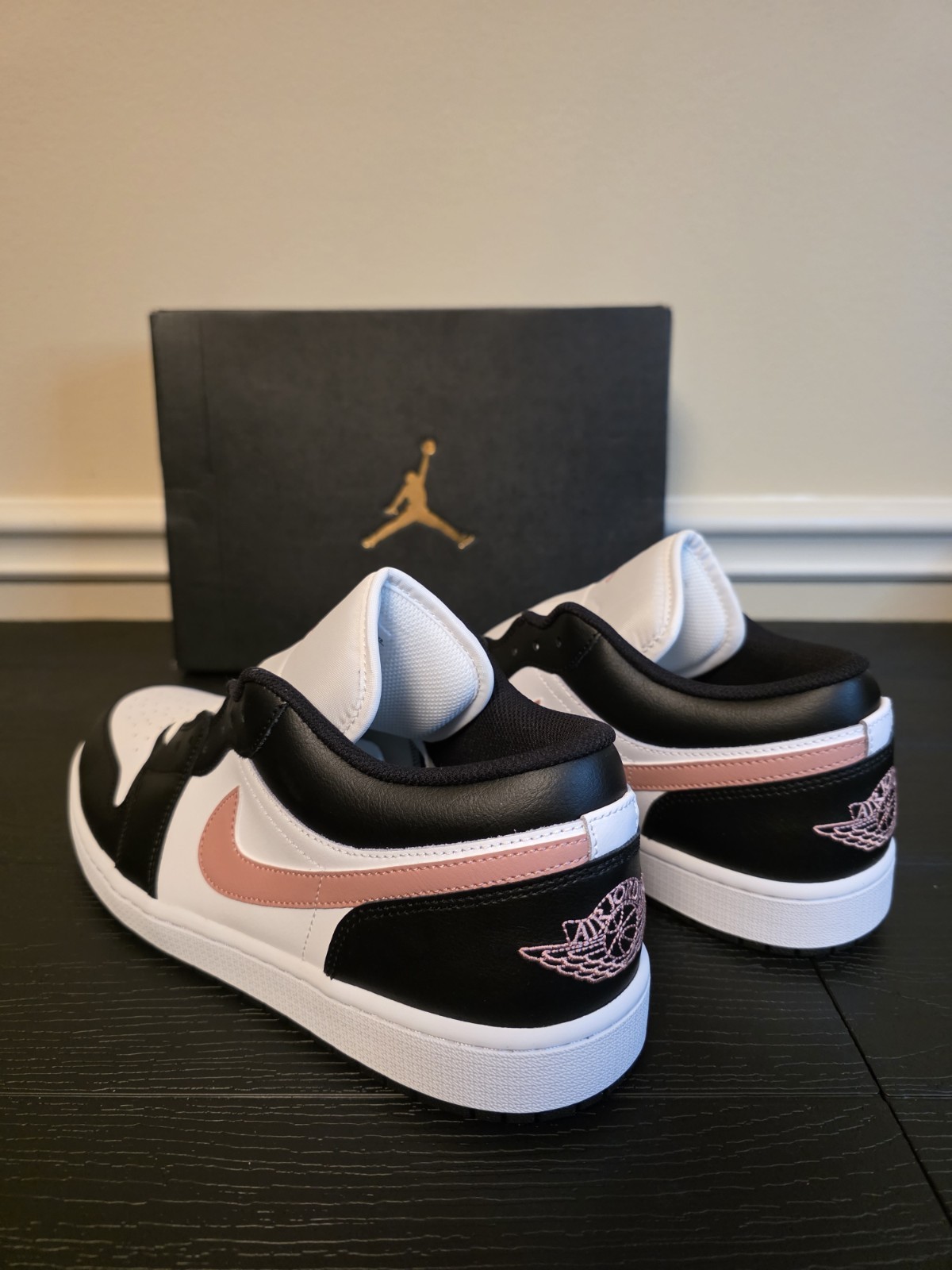 Jordan Air Jordan 1 Low Black Rust Pink Black/White/Rust Pink 553558-165 - Image 12