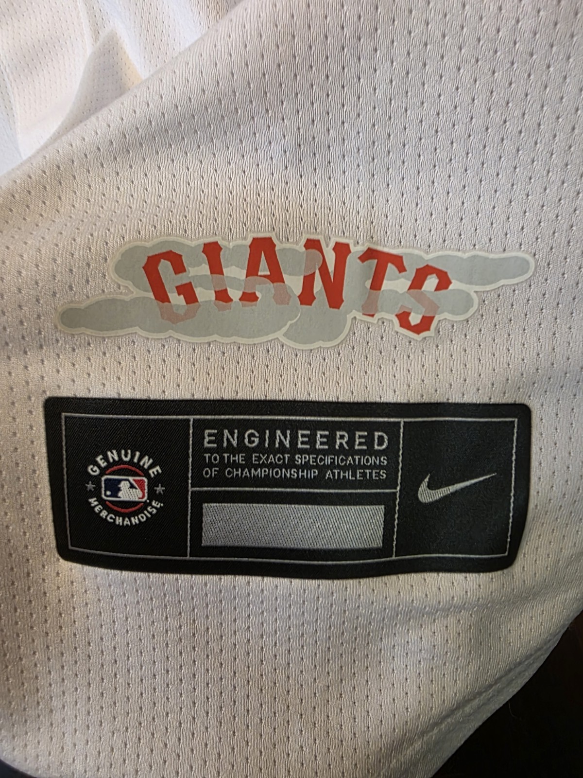 Nike San Francisco Giants City Connect MLB Baseball Jersey White/Orange Size L - Image 3