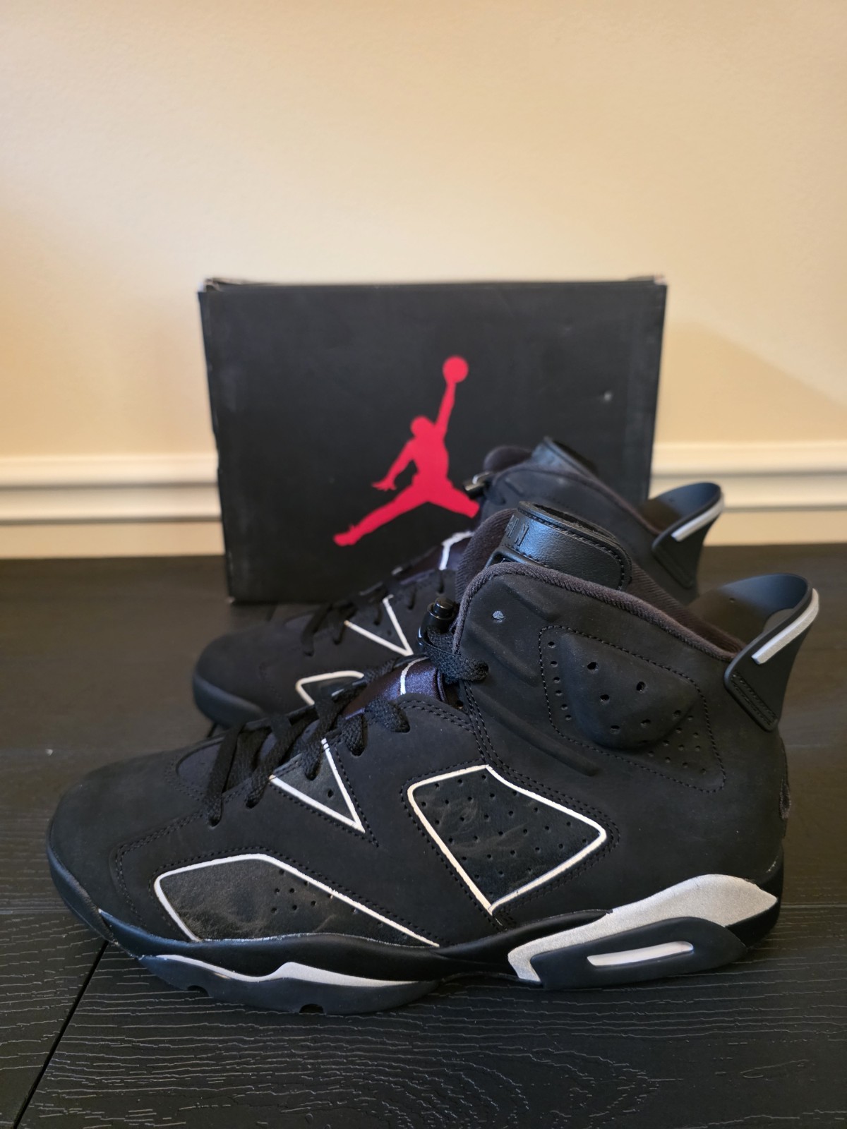 Jordan Air Jordan 6 Retro Cap And Gown Black/Reflect Silver Sneakers IR2266-010 - Image 6
