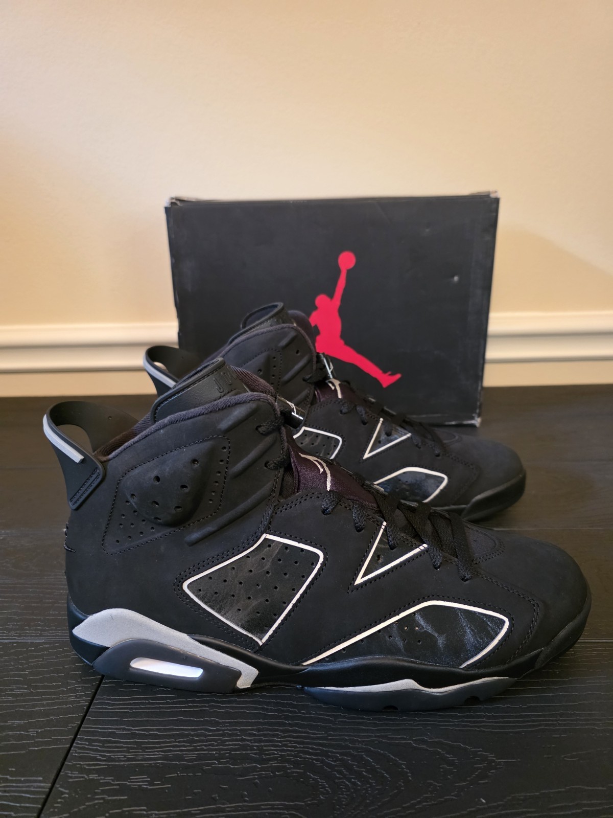 Jordan Air Jordan 6 Retro Cap And Gown Black/Reflect Silver Sneakers IR2266-010 - Image 7