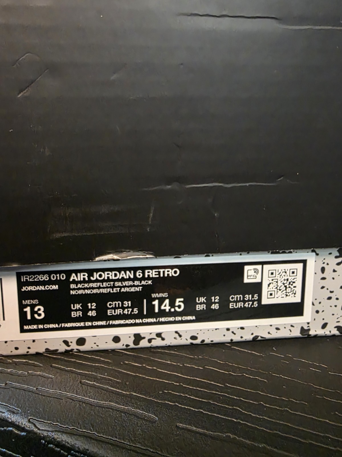 Jordan Air Jordan 6 Retro Cap And Gown Black/Reflect Silver Sneakers IR2266-010 - Image 13