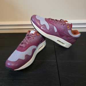 Nike Air Max 1 x Patta Rush Maroon Metallic Silver Leather DO9549-001