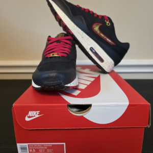 Nike Air Max 1 City Connect Pirates Black/Red/Gold Men's Sneakers IQ2893-001