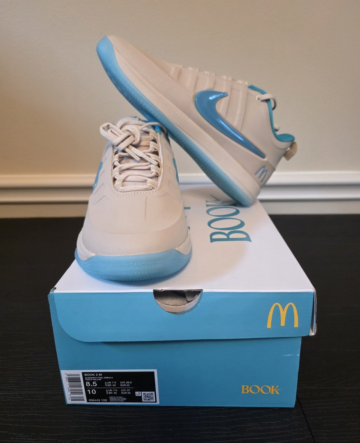 Nike Book 2 Sedona McDonald’s Low Top Basketball Shoes Beige/Blue IR6443-100
